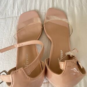 Block heel dress shoes.